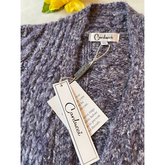 NWT Carducci Womens XL Cable Knitted Very Soft Cardigan Sweater Corpcore - Picture 3 of 10